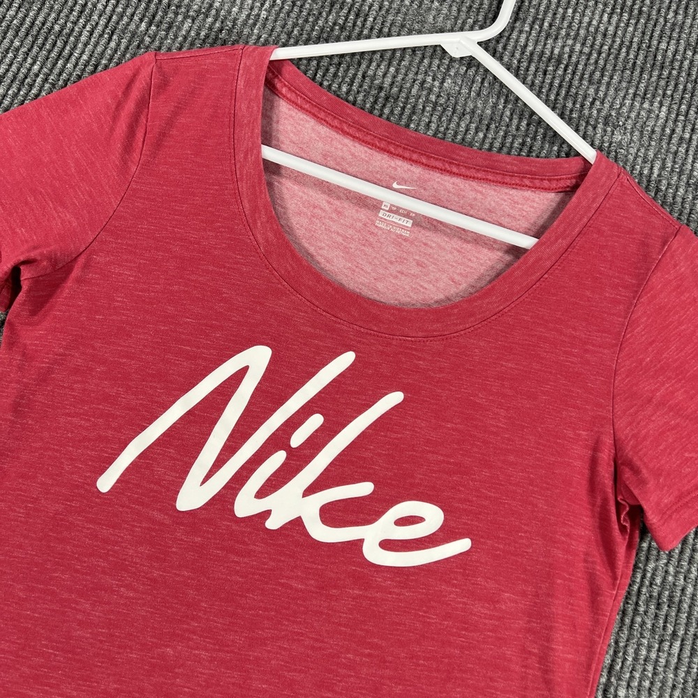 Nike Shirt Womens XS Pink Dri-FIT Athletic Tee Short Sleeve Lightweight Logo